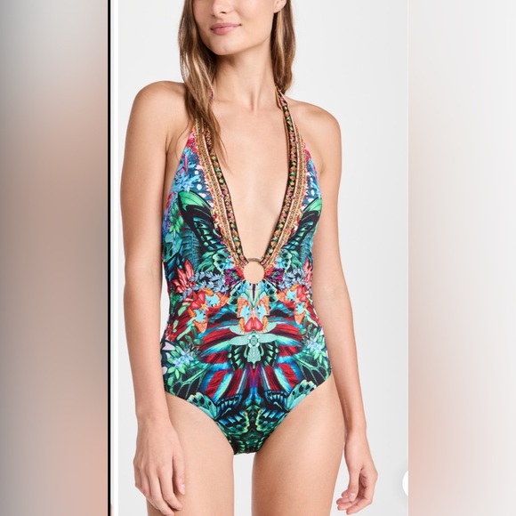 Camila Ring Detail Plunge V One Piece, X-Small, $359 - Picture 4 of 16